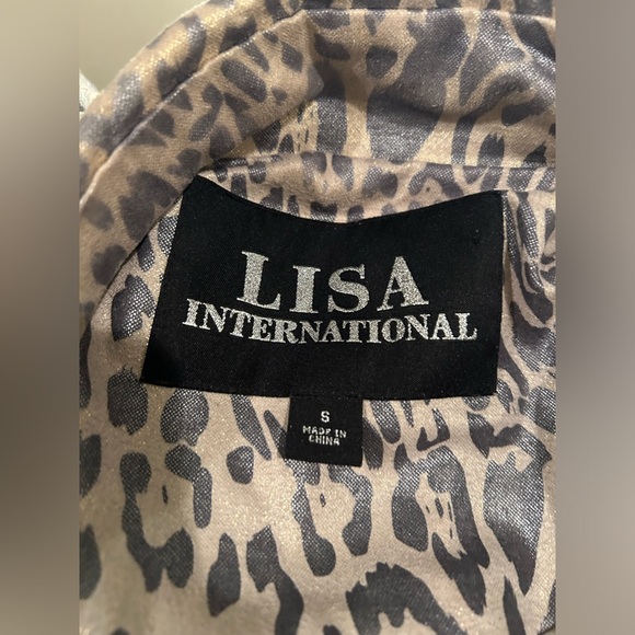 Lisa Int’l Animal Print Short Trench Coat/Jacket - Picture 10 of 10